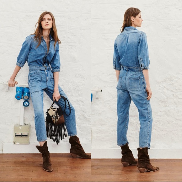 ba&sh Pants - BA&SH Frida Denim Jumpsuit